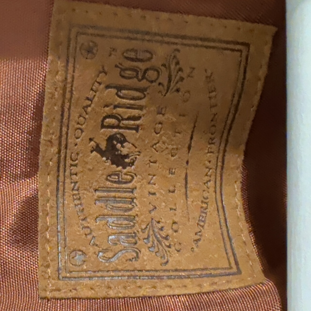 SADDLE RIDGE brown fringe western jacket - size medium - Picture 9 of 12